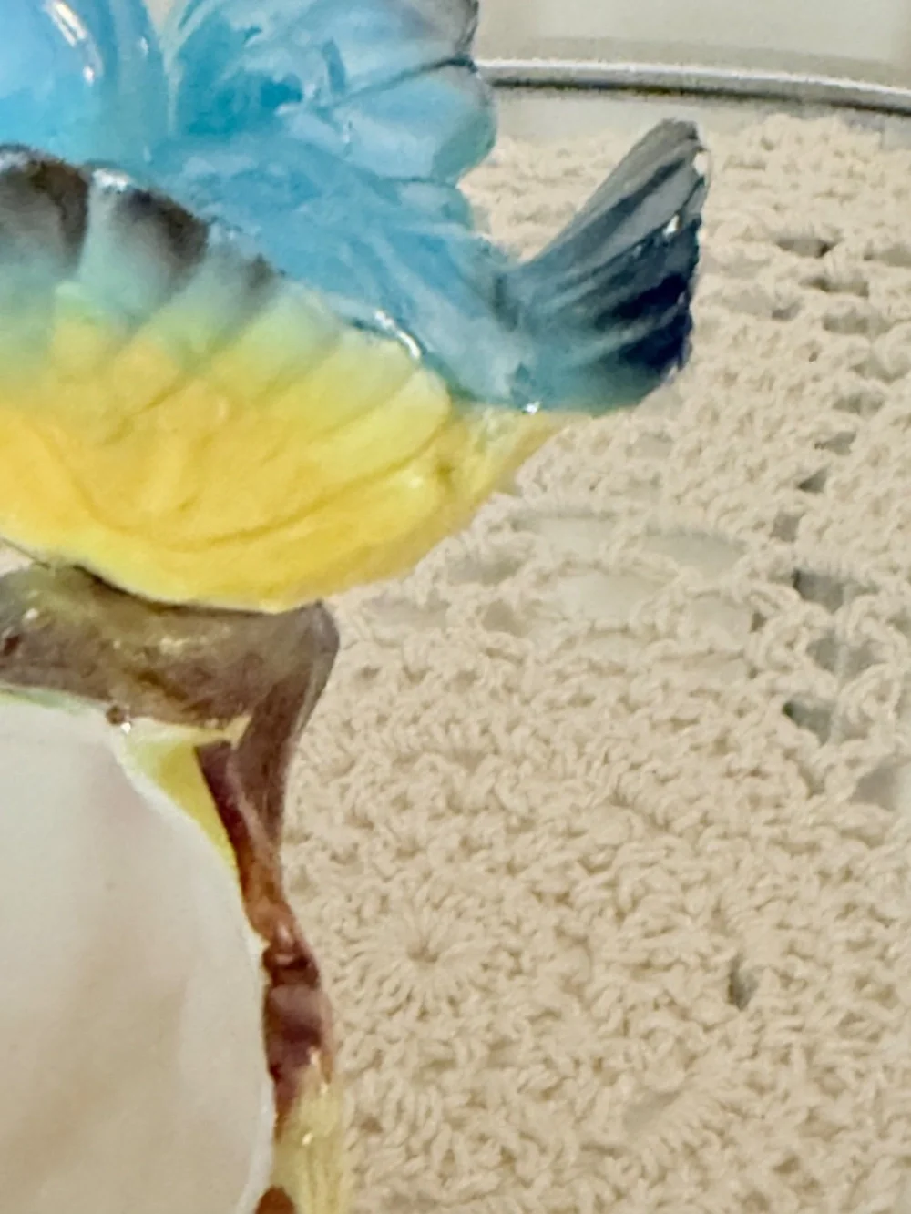 Norcrest  Vintage 1950's Bluebird Planter Mother Bird Perched w Her Two Babies